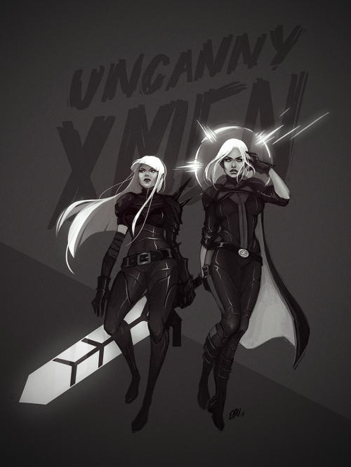 ellensu:  Uncanny Xmen fanart; costume redesign Illyana Rasputina (Magik) & Emma Frost I love the series but its a serious case of wtf are you wearing. 