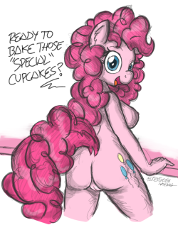 flutterthrash-nsfw:“Cupcakes” No problem Pinkie!  Commissions