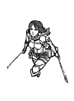 Mikasa Sketch. May be part of something bigger.  Update : Fixed