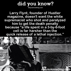 did-you-kno:  Larry Flynt, founder of Hustler magazine, doesn’t