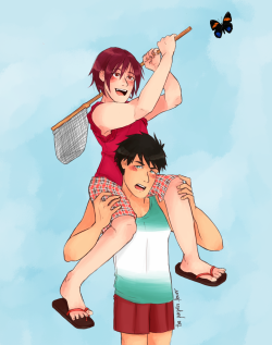 the-pumpkin-flower:   Sourin Week Day 3: Childhood  Rin you were