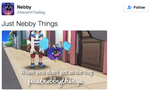 the-future-now:  Your new favorite ‘Sun and Moon’ meme: Get in the bag, Nebby follow @the-future-now 