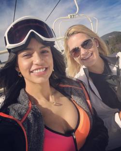 Had so much fun today #skiing for my first time with @abbycrossofficial