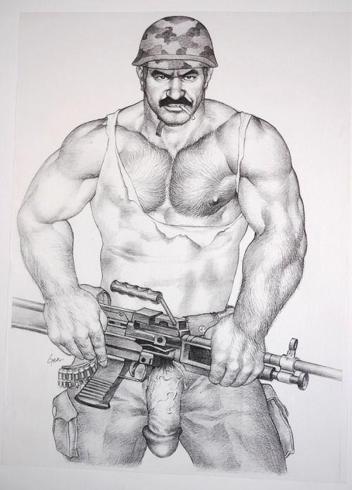 gaymanga:  Various illustrations by Gengoroh TagameÂ (ç”°äº€æºäº”éƒŽ)Â  Photographed from the collection of the Tom of Finland Foundation.