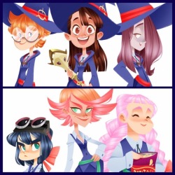 The Little Witch Academia ladies part of my Gals! Artbook 
