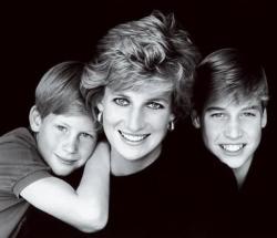 The Mum, the heir and the spare (Princess Diana with her sons,