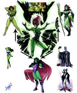 diepod-stuff:  She hulk Maleficent and Poison ivy   