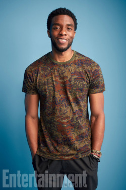 celebsofcolor:Chadwick Boseman at Comic-Con 2017 for Entertainment