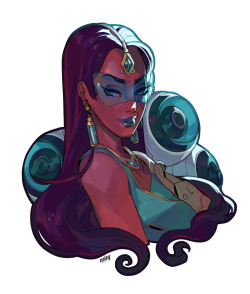 asieybarbie:  Queen Symmetra. Uh, couldn’t decide on colors