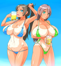 Hey, you! Did you put something in our drinks? How did our breasts