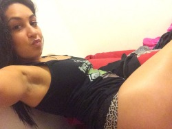phuckyobitch88:  Chilling at the crib