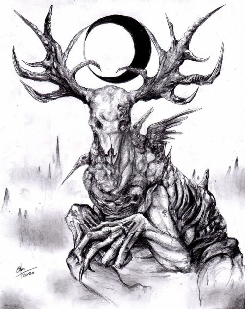 ex0skeletal-undead:  The Deer by  EROS-ARISTOTELES-ART   