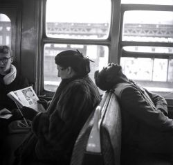 the-night-picture-collector:Harold Feinstein, Asleep on the Subway