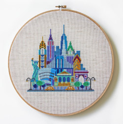 sosuperawesome:  City cross stitch patterns including New York,