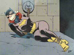 sensualhumiliation:  The curved and feminine Batgirl is now nothing