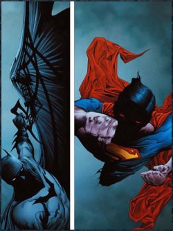 dccomicsnews:  Batman is side by side with superman!