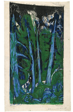 artist-kirchner:  Windswept Firs, Ernst Ludwig Kirchner
