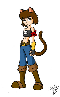 Yuko, one of the main characters from my upcoming websomic, Outcasters.