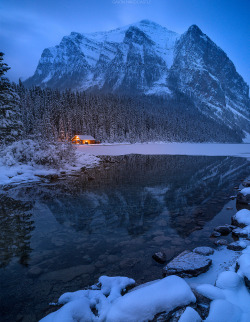 coiour-my-world:Hello Winter’’ - Lake Louise, Alberta 