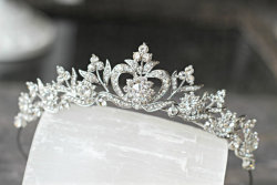 idealpinner:  Bridal Tiara Crystal Heart Tiara - DIANA, Swarovski