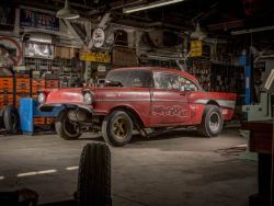 chromjuwelen:  Field Find: Time Capsule 1957 Chevy Gasser is