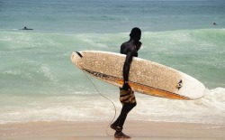 forafricans:A young surfer at Côte Sauvage. Pointe-Noire, Congo.