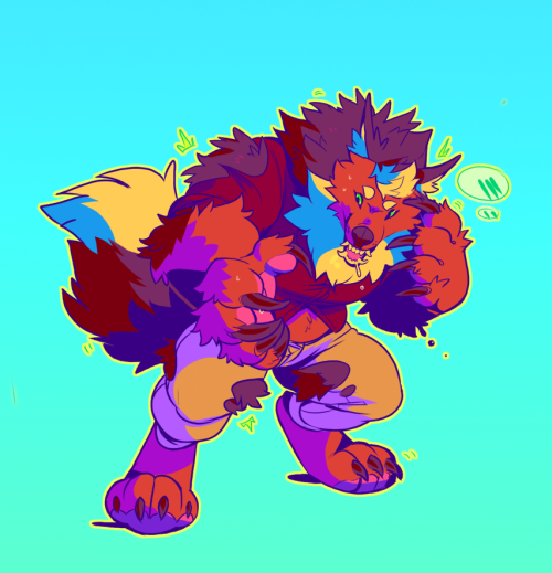 skymachine:  werewolf….whowol….f…… for my good pup friend @forestfrightart!!!!!!!!! HAPPY BEEP BOP!!!!! 
