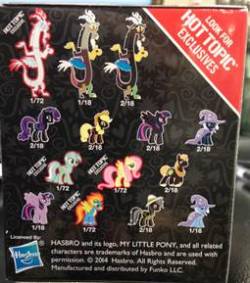 crackervolley:  mlp-merch:  The Ratios for the Hot Topic Funko