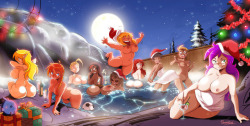 shiinsart: club-ace:  Merry Christmas from the hot springs by