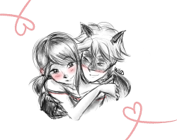 whaticalldoodling:  I was in a Marichat’s mood 
