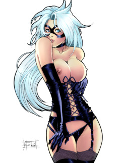 superheropinups:  Not Safe For Work Wednesday Black Cat - Alex