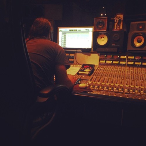 <p>Theo Crous working his magic last night til early hours of the morning! It’s always awesome to watch this guy work! #studio #sound #ssl #krk #yamaha</p>