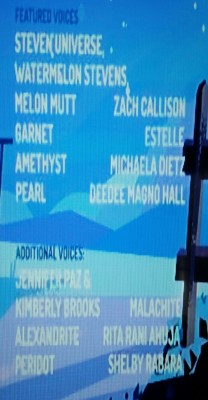 Voice credits for “Super Watermelon Island” and “Gem Drill”.