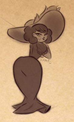 jbrito-draws:a quick Eclipsa pin up pose sketch! ;9