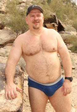 bubbatopia:  Modeling my blue FTL mid-rise briefs at South Mountain