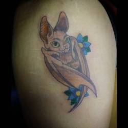 Happy bat   #ink #tattoos #chelsea #bat #ravenseyeink #tattoo