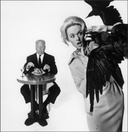 1950sunlimited:  Alfred Hitchcock and Tippi Hedren, 1962 