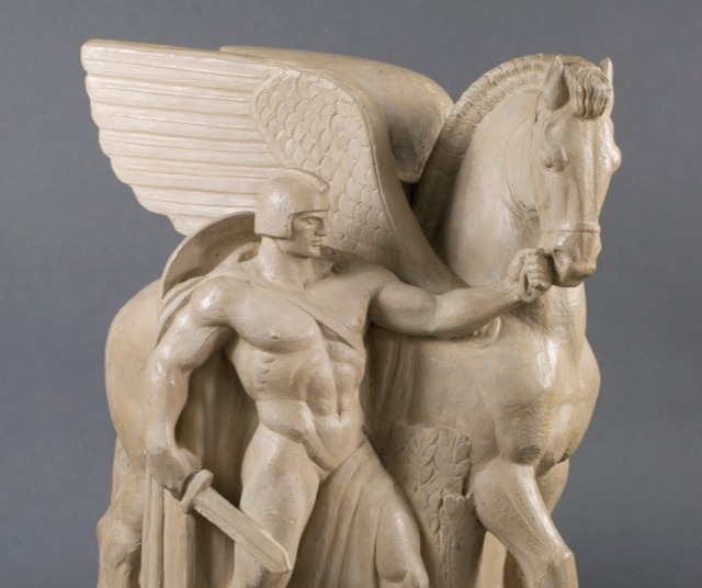 stonemen:Pegasus and Warrior (Courage) by Walker Kirtland Hancock,