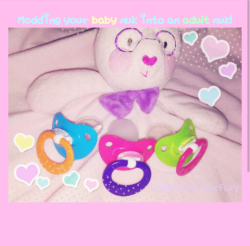 daddystinypixiefairy:  I found out how to modify baby nuk pacis