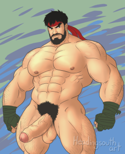 headingsouthart:  some bearded Ryu 