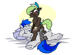   Finished animated YCH for RandomNumbers and melonfrost.  