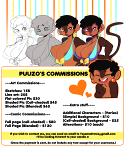 puuzu:  COMMISSIONS ARE CURRENTLY OPEN (I DO partake in private