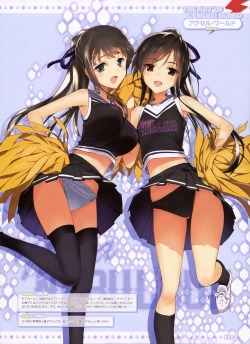 accel world cheerleader hima kurasaki fuuko kuroyukihime pantsu