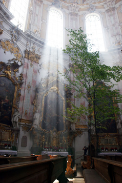  The interior decor of the Ettal Abbey, located in in Bavaria,