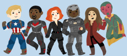 capfalc:New Avengers team, aka the coolest kids on the block~
