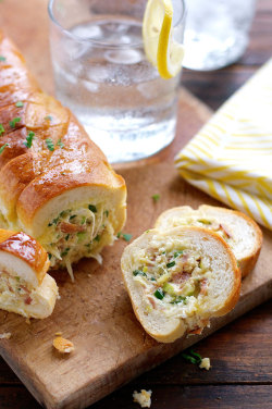 do-not-touch-my-food:    Cheesy Jalapeno Bacon Stuffed Baguette