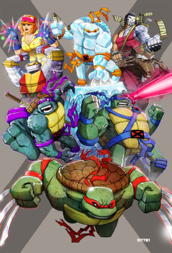 toxicadams:  x-men x tmnt by *m7781 