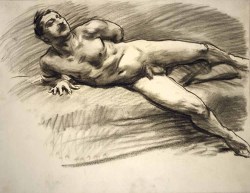 forthememoryofepicurus:  Male nude drawing by John Singer Sargent (12