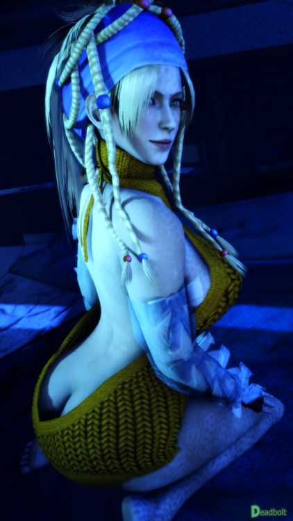 Rikku the Virgin Killer. Was quite a pain trying to fit her into it, but the payout was definitely worth it. Even the lighting turned out exceptional. Overall very happy with this scene!Click Picture for Full ResolutionI Have a Reblog Tumblr! Go follow