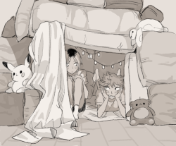 ohmilk:  kenhina… pillow fort ; o ; for kas! so here’s another